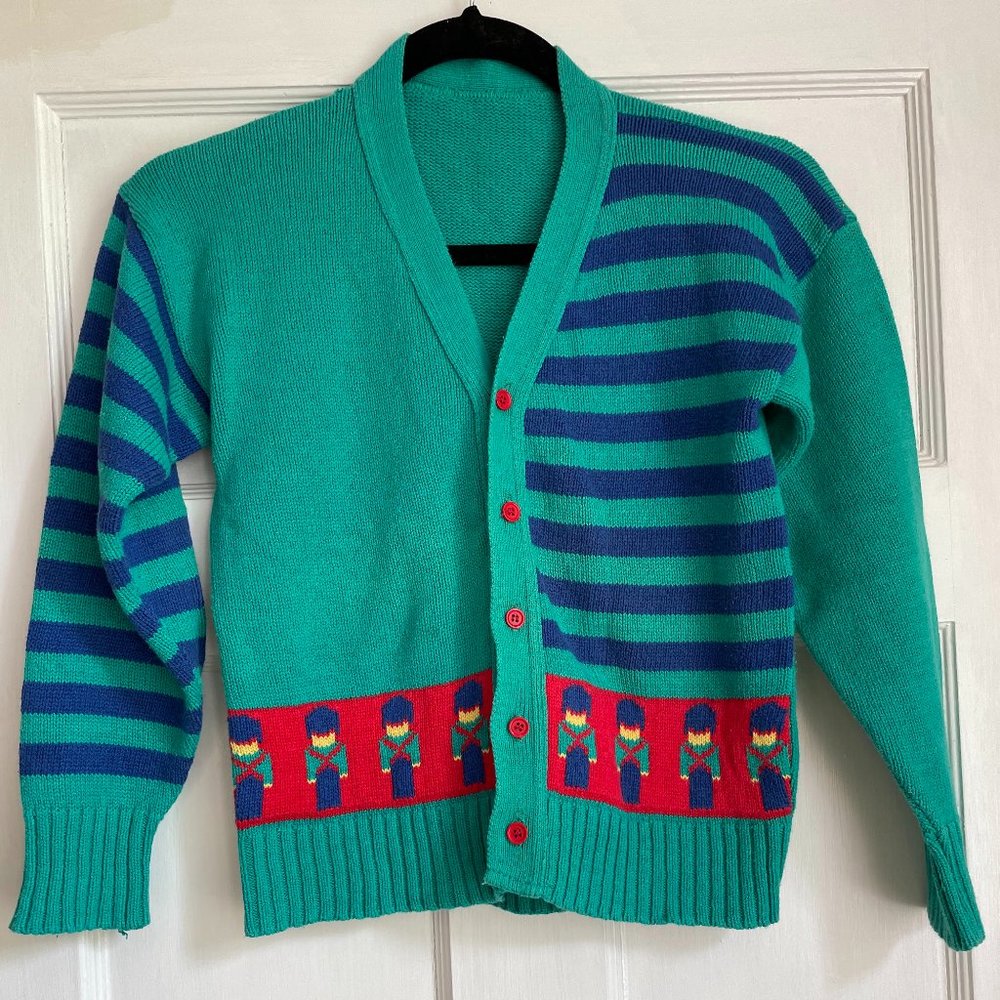 80s 90s Vintage XS Toy Drummer Novelty Christmas Sweater XS/S